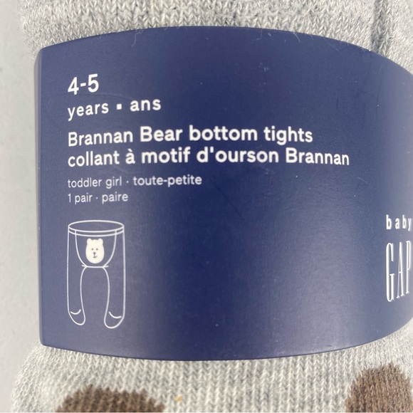NWT Toddler Brannan Bear Bottom Grey Tights - Size 4-5 Years - Picture 4 of 4